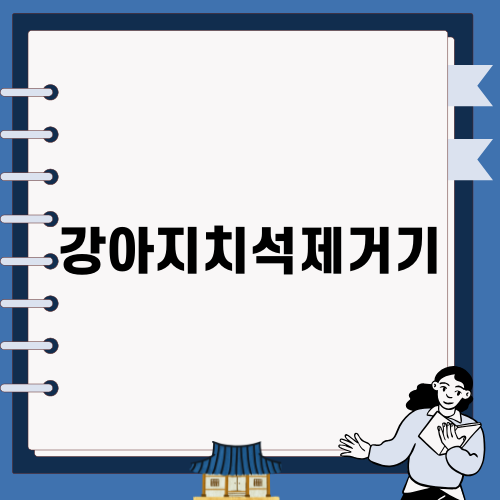 효과적인 강아지치석제거기 선택 가이드